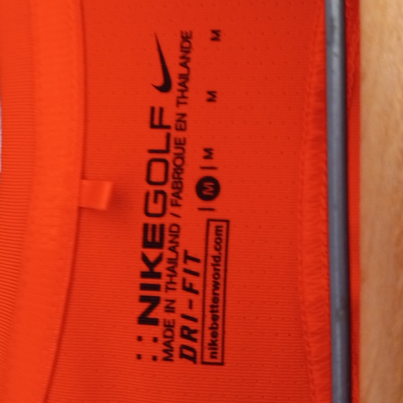 Nike Golf Dri-Fit Size Medium Bright Orange Top Excellent Comdition - Picture 2 of 4